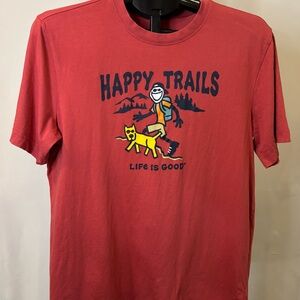 Life is Good T-Shirt with Happy Trails Design